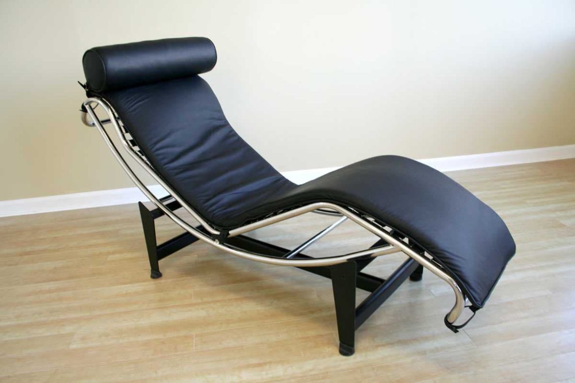 Leather chaise lounge chair with arms + reasonable price